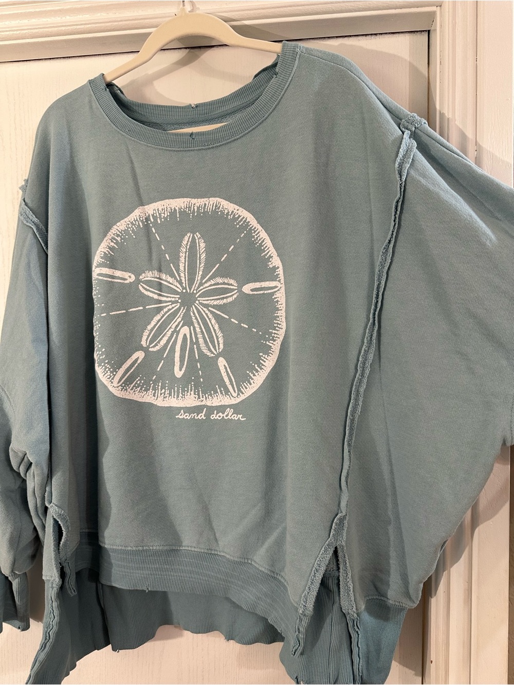 Free People Blue Sand Dollar “Camden” Graphic Sweatshirt - Picture 2 of 4